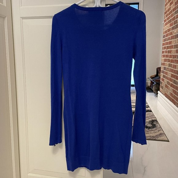 Michael Kors Blue Sweater Dress Long Sleeves Round Neck Size XS - Picture 4 of 8